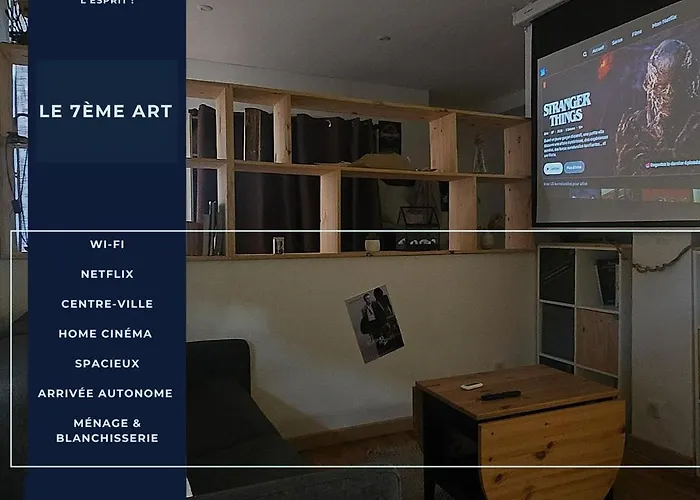 Apartamento Le 7E Art * Home Cinema * Centre-Ville * Netflix Le Mans